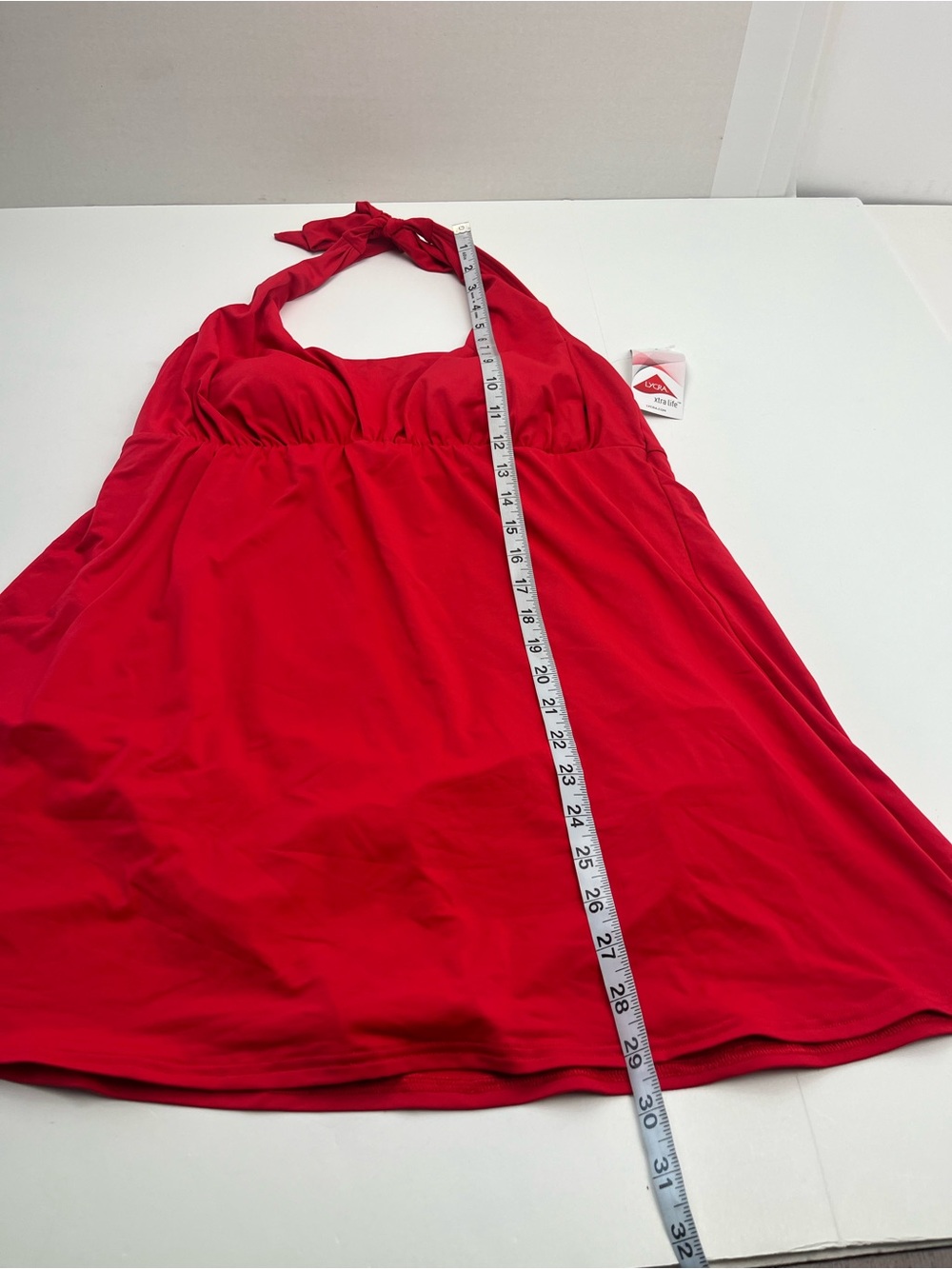 Lands’ End Red Halter Swimdress Womens Size Large US 14 - 16 One Piece NEW - Picture 5 of 12